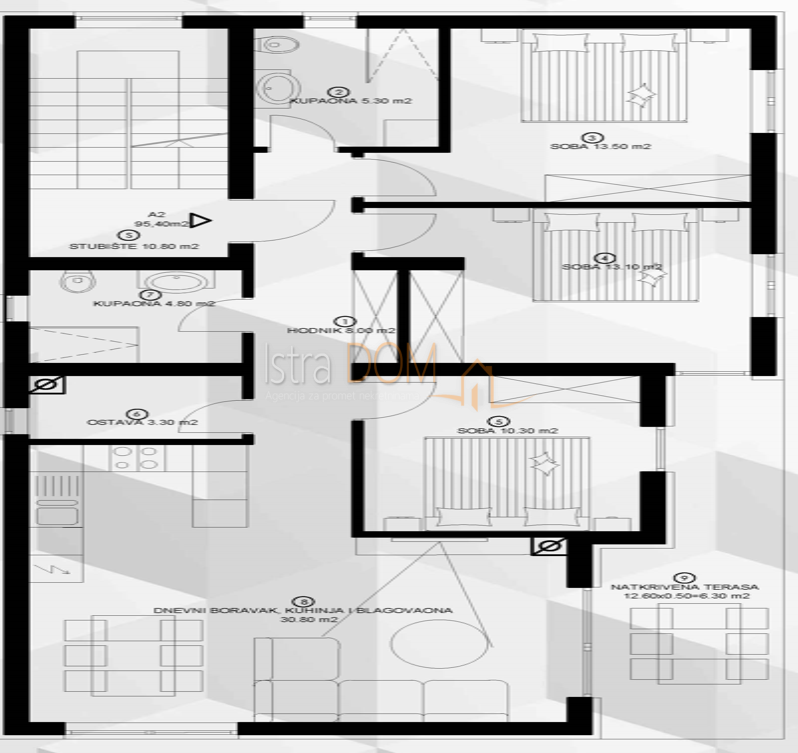 Appartamento Pješčana Uvala, Medulin, 101,65m2