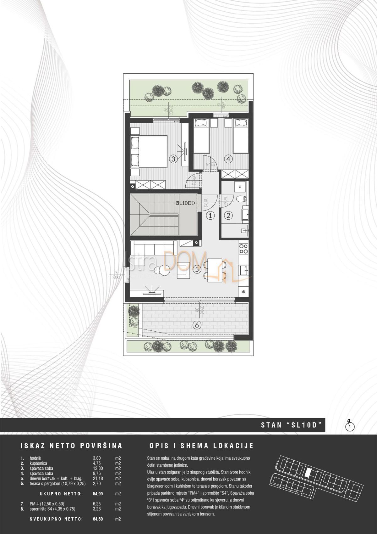 Appartamento Štinjan, Pula, 57,13m2