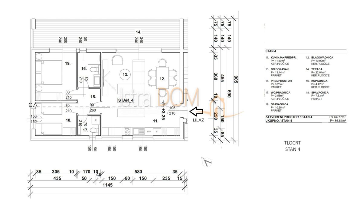 Appartamento Finida, Umag, 123m2