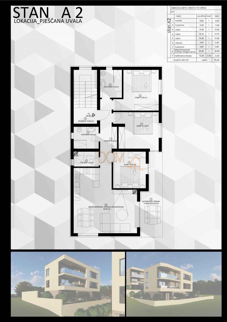 Appartamento Pješčana Uvala, Medulin, 101,65m2