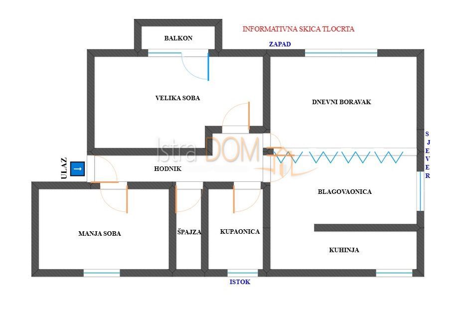 Appartamento Buje, 62m2