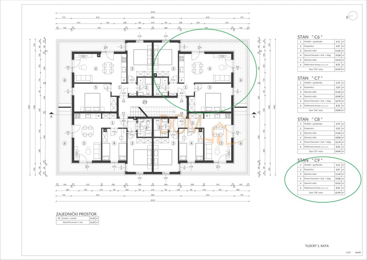 Appartamento Šikići, Pula, 58m2