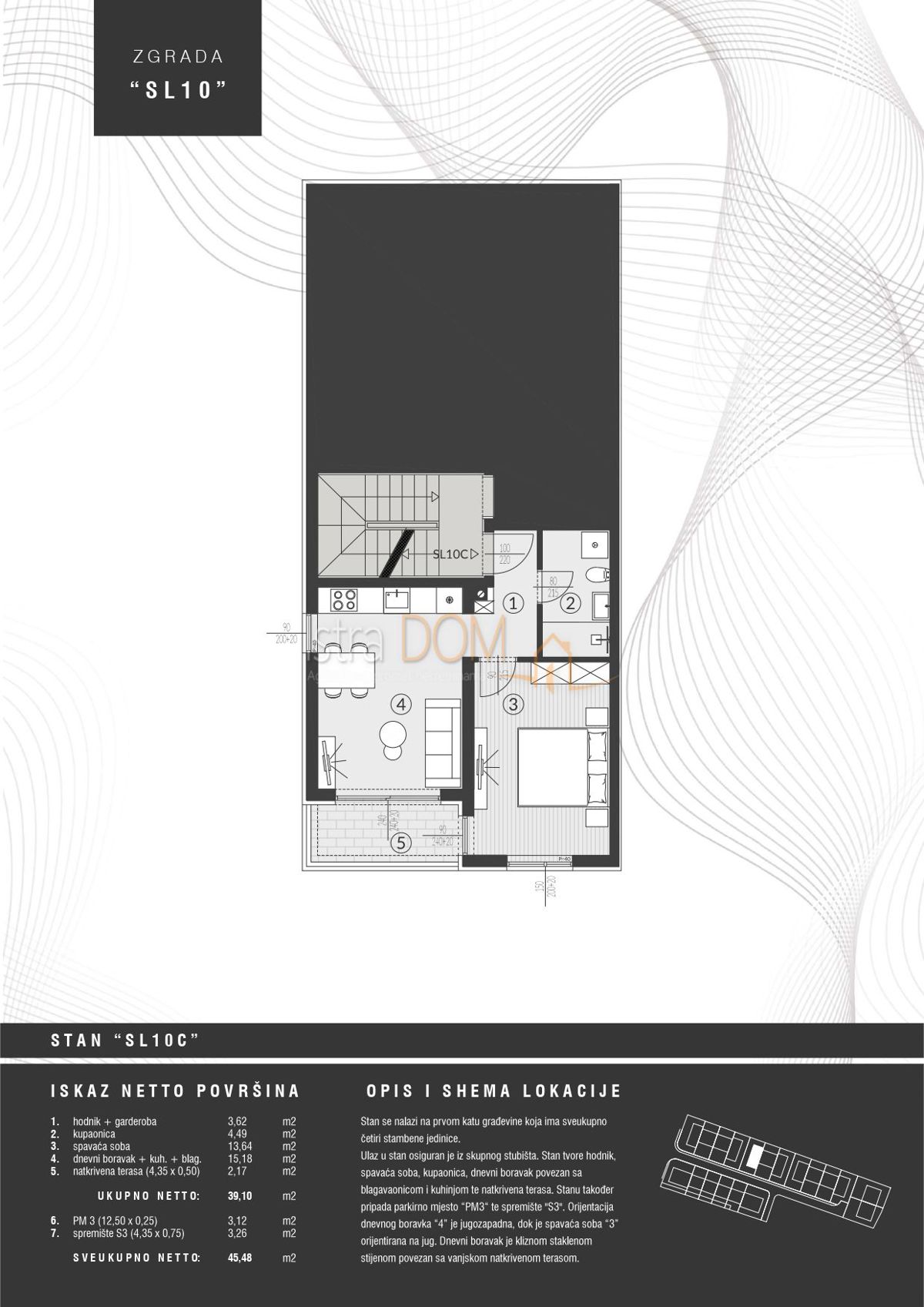 Appartamento Štinjan, Pula, 57,13m2