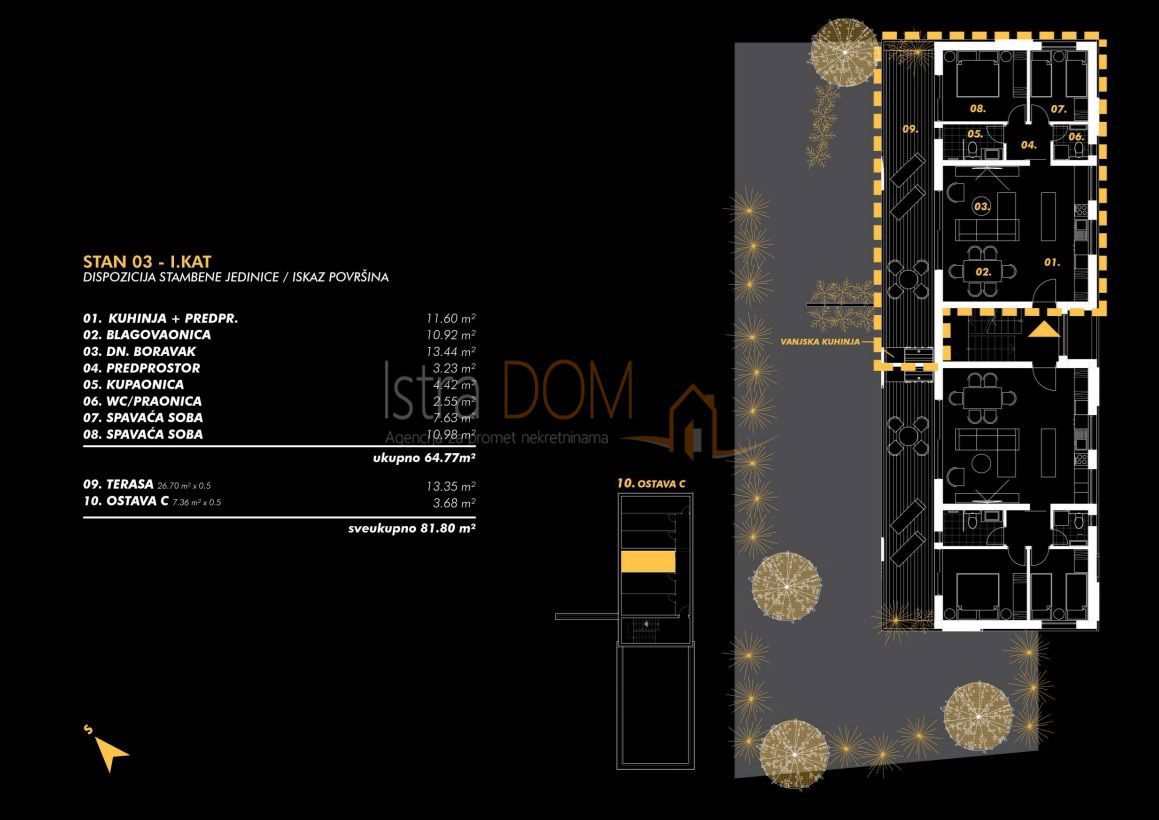 Appartamento Finida, Umag, 123m2
