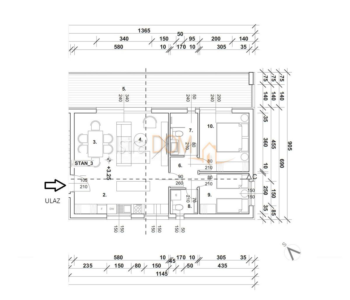 Appartamento Finida, Umag, 123m2