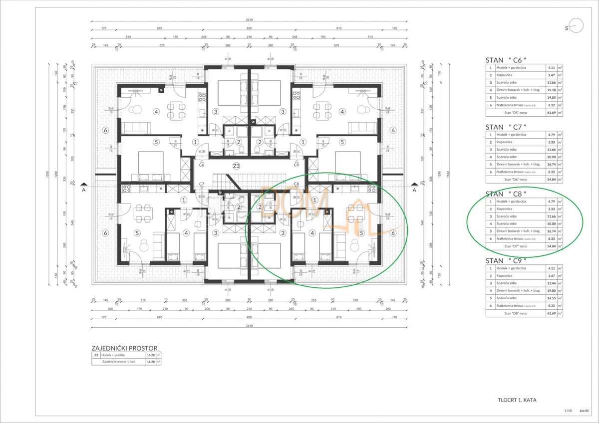 Appartamento Šikići, Pula, 58m2