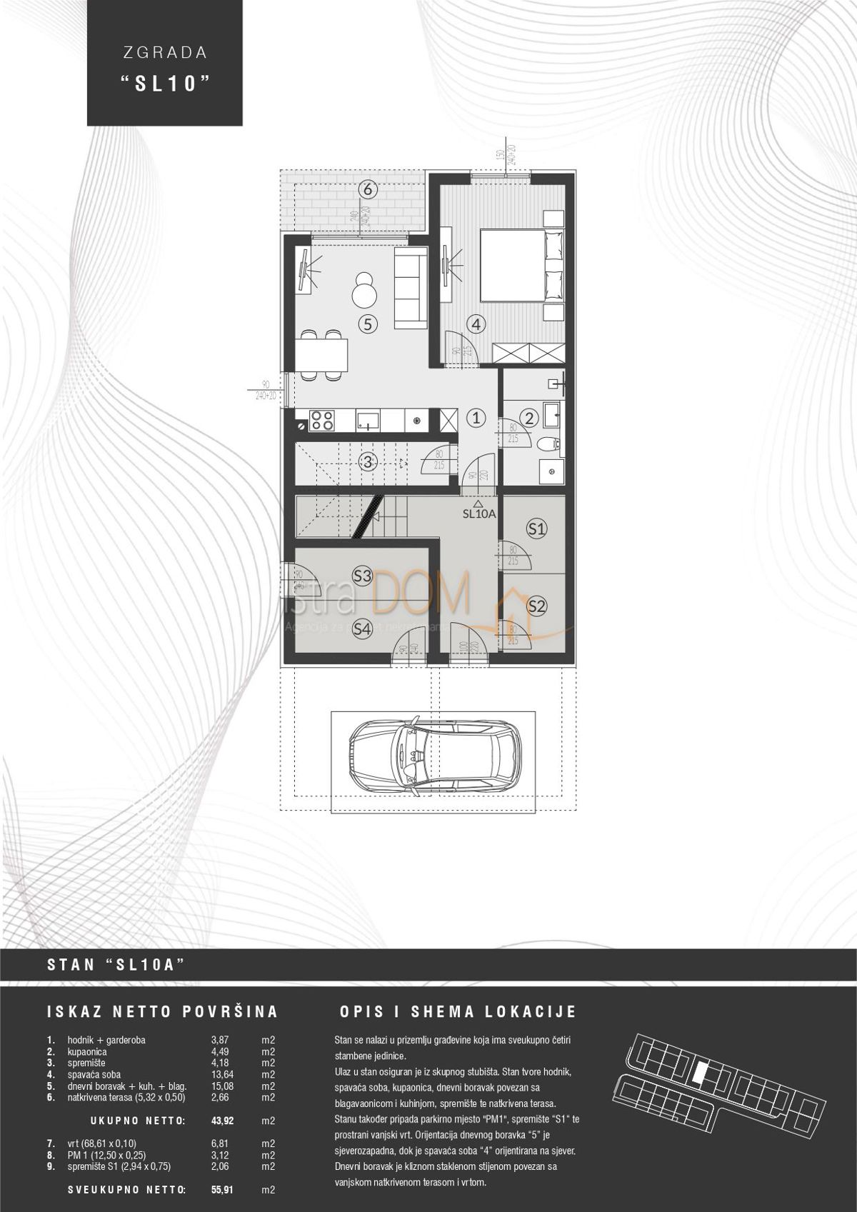 Appartamento Štinjan, Pula, 57,13m2