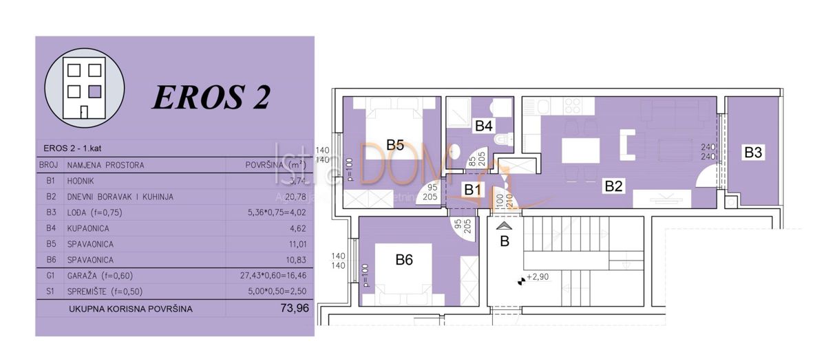 Appartamento Šijana, Pula, 60m2