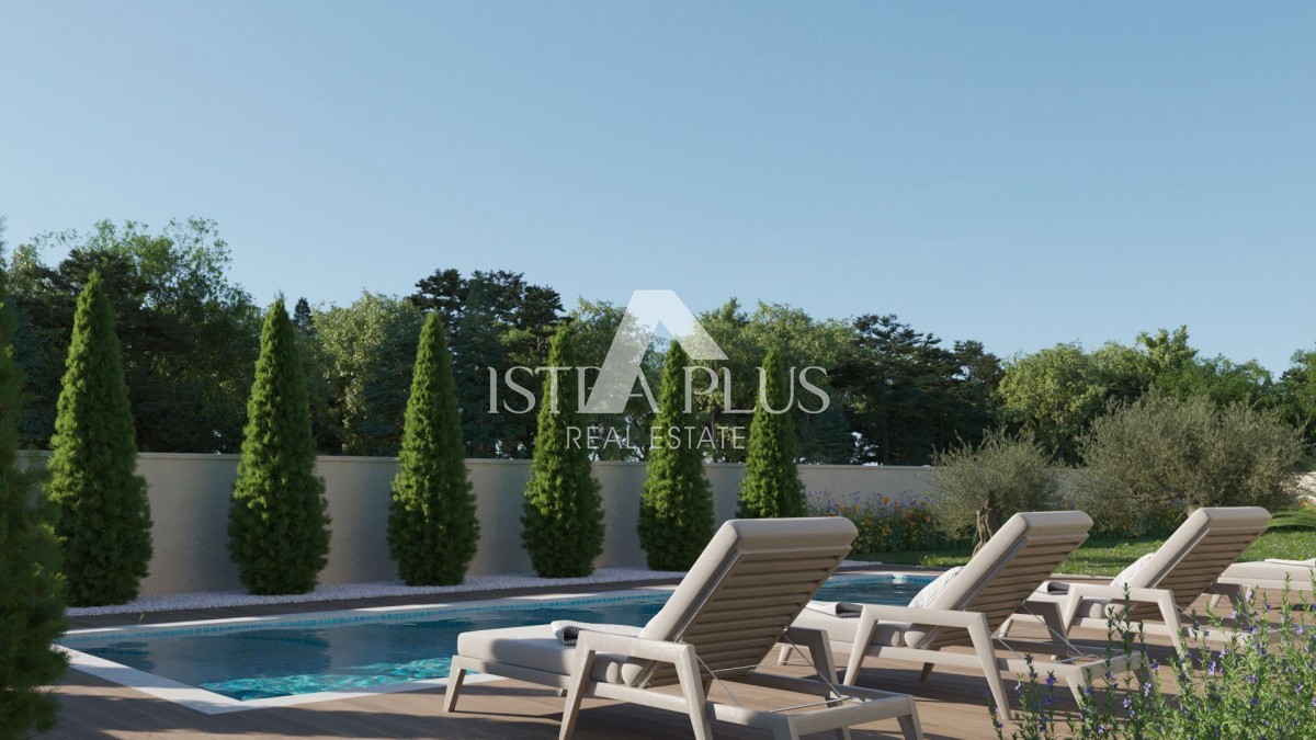 Istria, zona Parenzo, bella casa in pietra ristrutturata con giardino e piscina