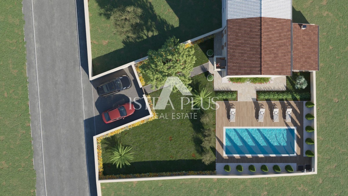 Istria, zona Parenzo, bella casa in pietra ristrutturata con giardino e piscina