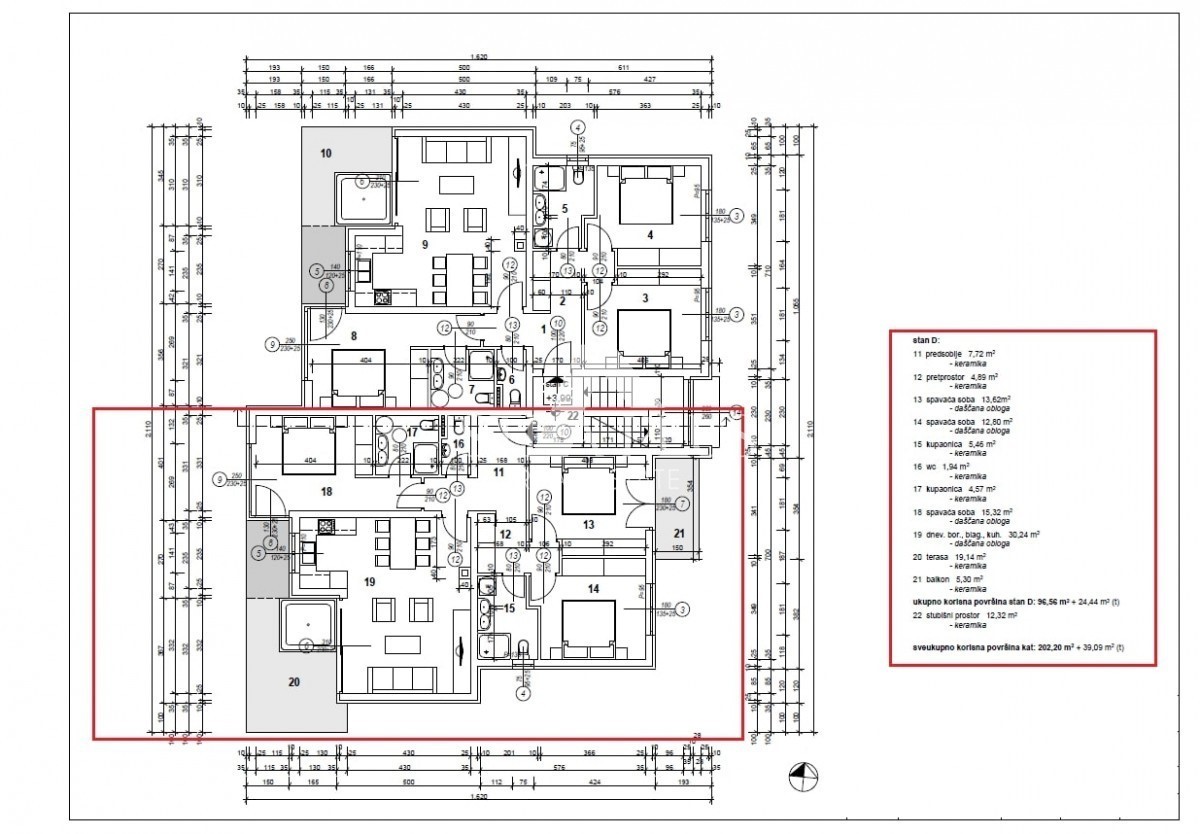 Nuovo appartamento al 1° piano con vista sul mare - nei dintorni di Parenzo - Appartamento D