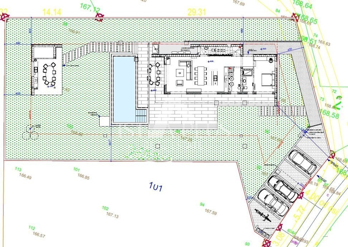 Villa in costruzione con piscina