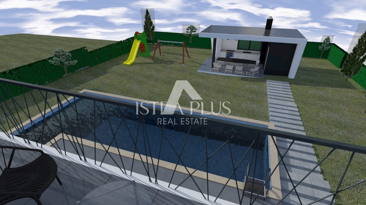 Villa in costruzione con piscina