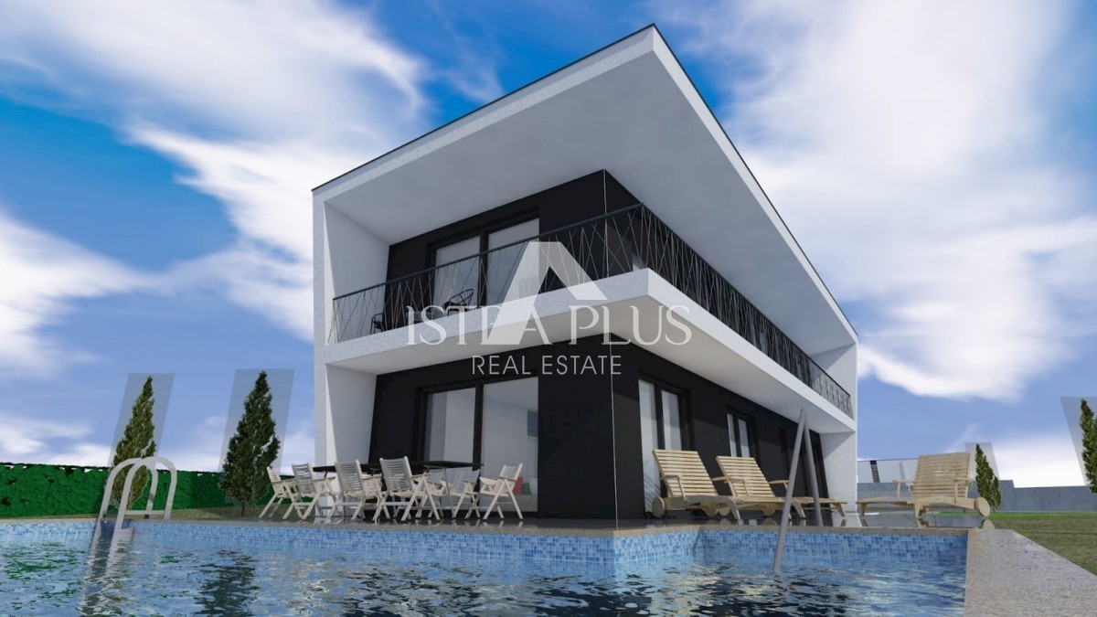 Villa in costruzione con piscina