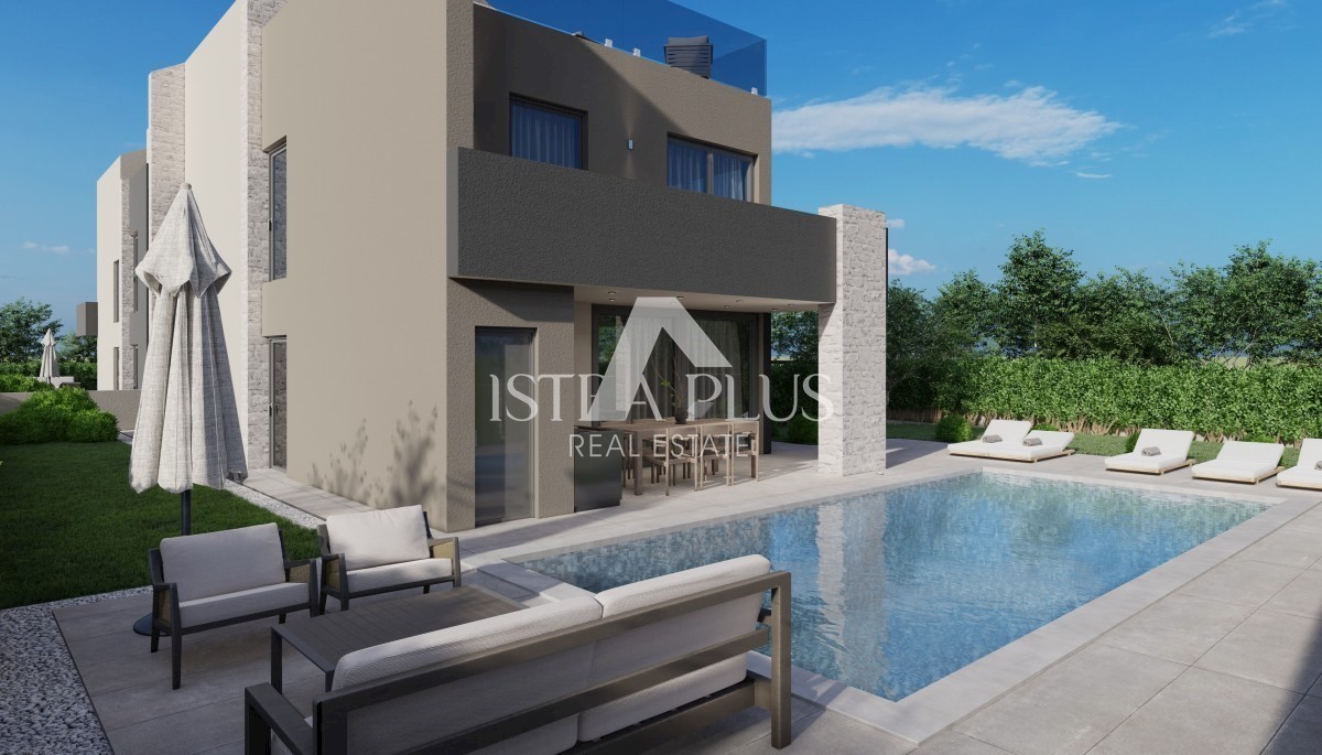 Parenzo, Istria Nuova villa di lusso con piscina a 500 m dal mare e vista mare!!