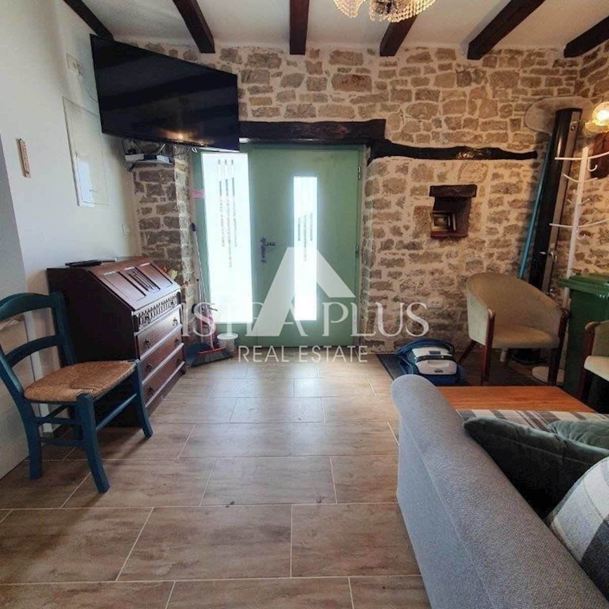 Casa in pietra con piscina + appartamento, Vista al Montona