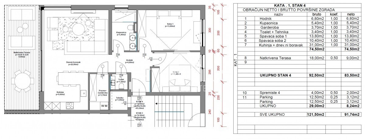 Nuovo appartamento al 1° piano con due camere da letto - Parenzo