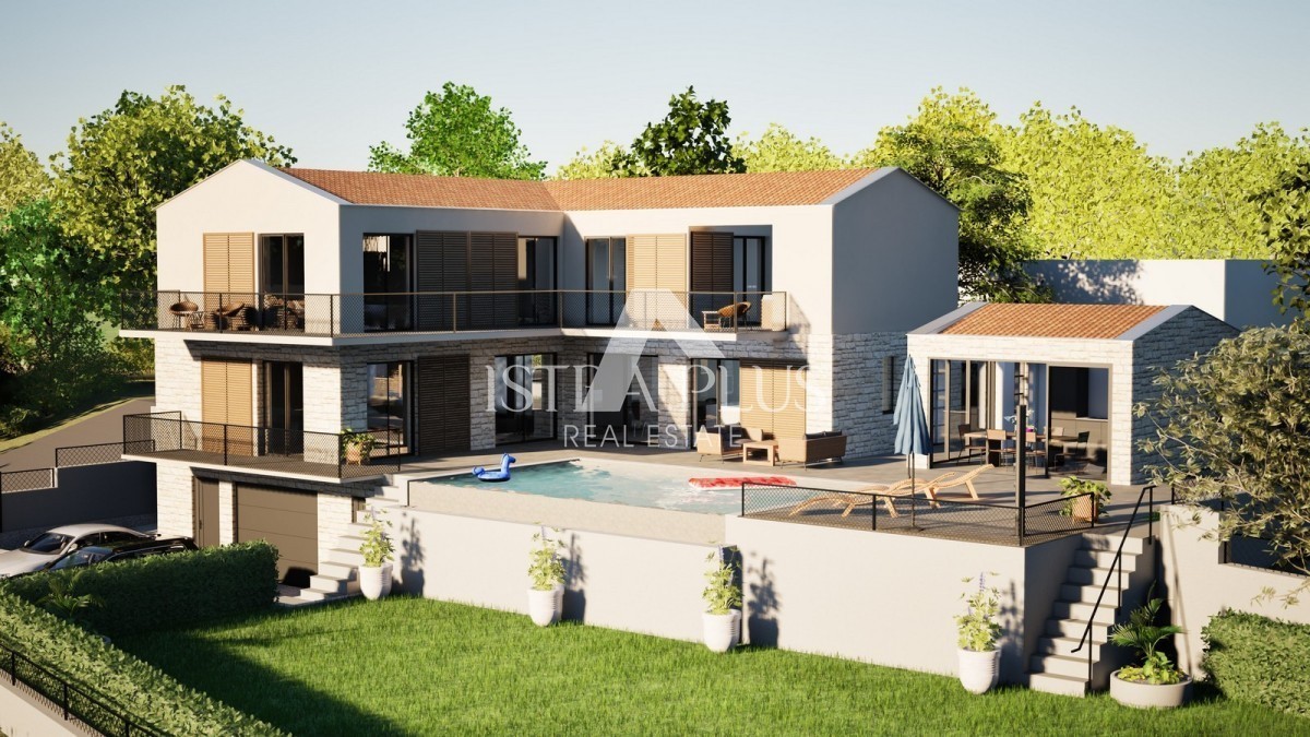Dintorni di Visignano!! Villa in costruzione con piscina e garage, posizione tranquilla