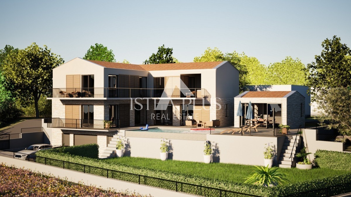 Dintorni di Visignano!! Villa in costruzione con piscina e garage, posizione tranquilla