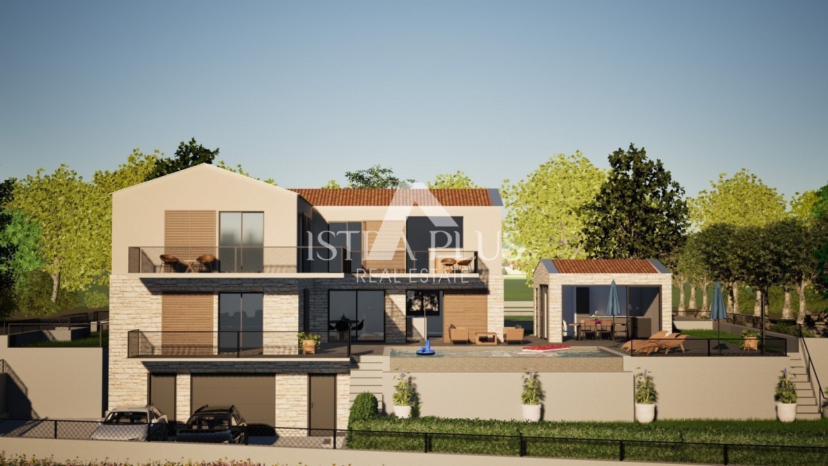 Dintorni di Visignano!! Villa in costruzione con piscina e garage, posizione tranquilla