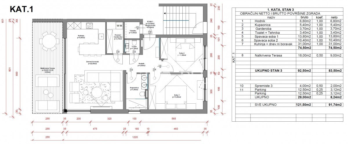 Appartamento al 1° piano con due camere da letto - Parenzo