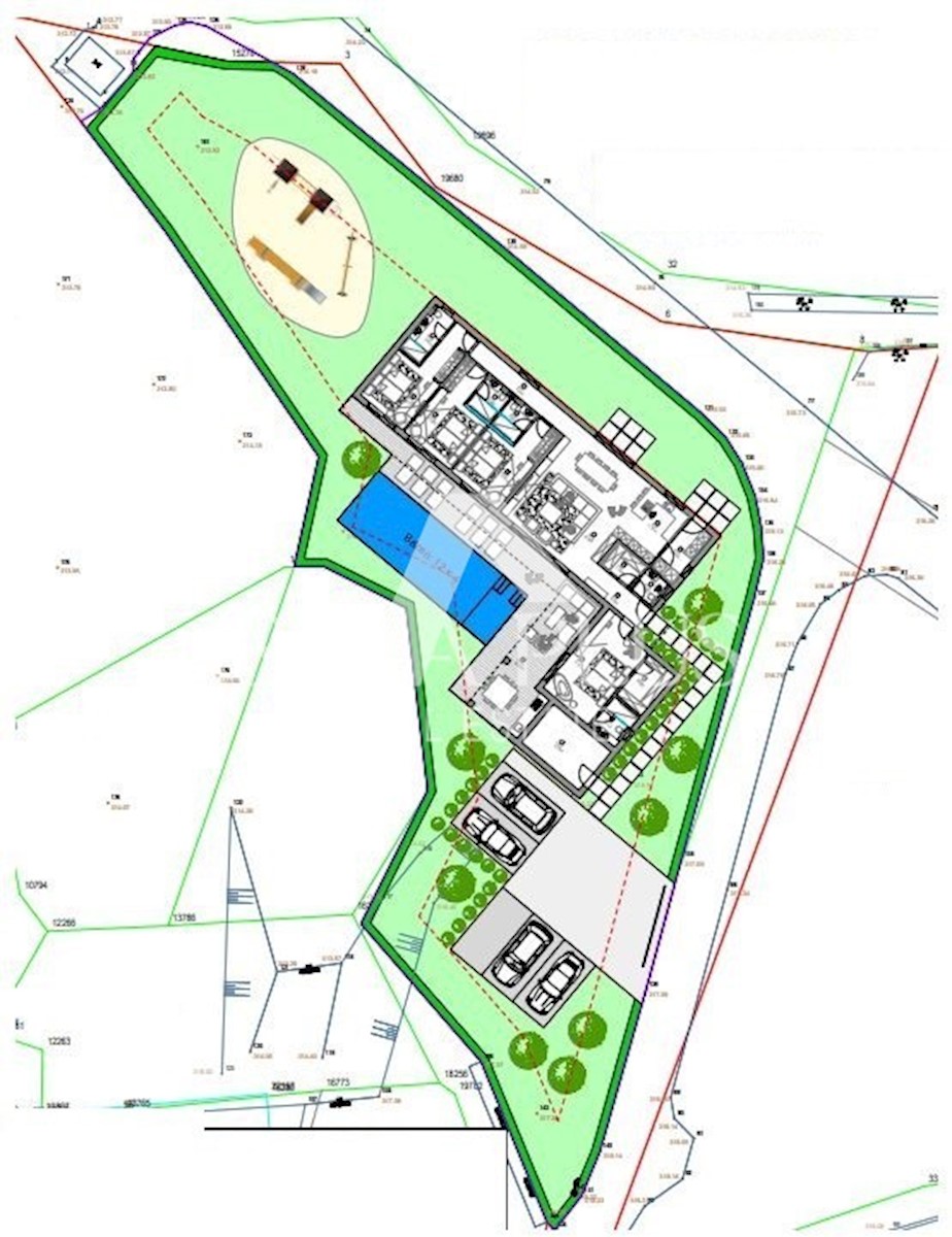 Terreno edificabile con progetto concettuale alla fine della città - dintorni di Tinjan