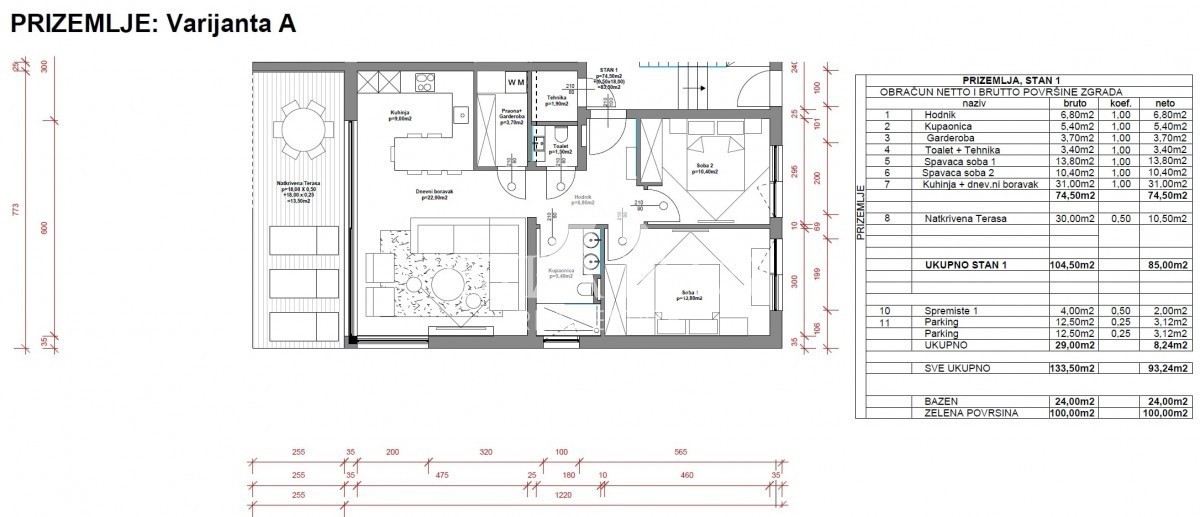 Appartamento al piano terra con due camere da letto - Parenzo