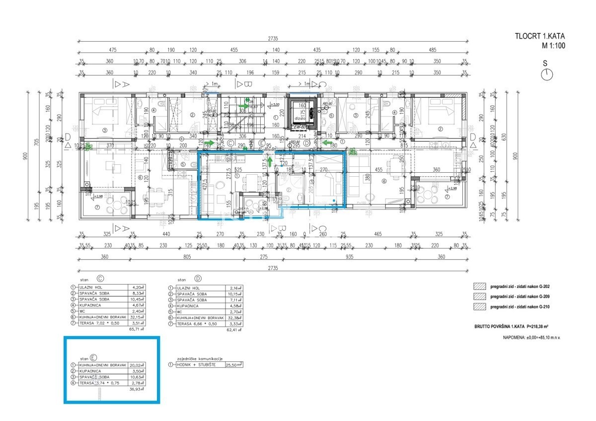 Appartamento al 1° piano con due camere da letto in nuova costruzione a 2 km dal mare!!