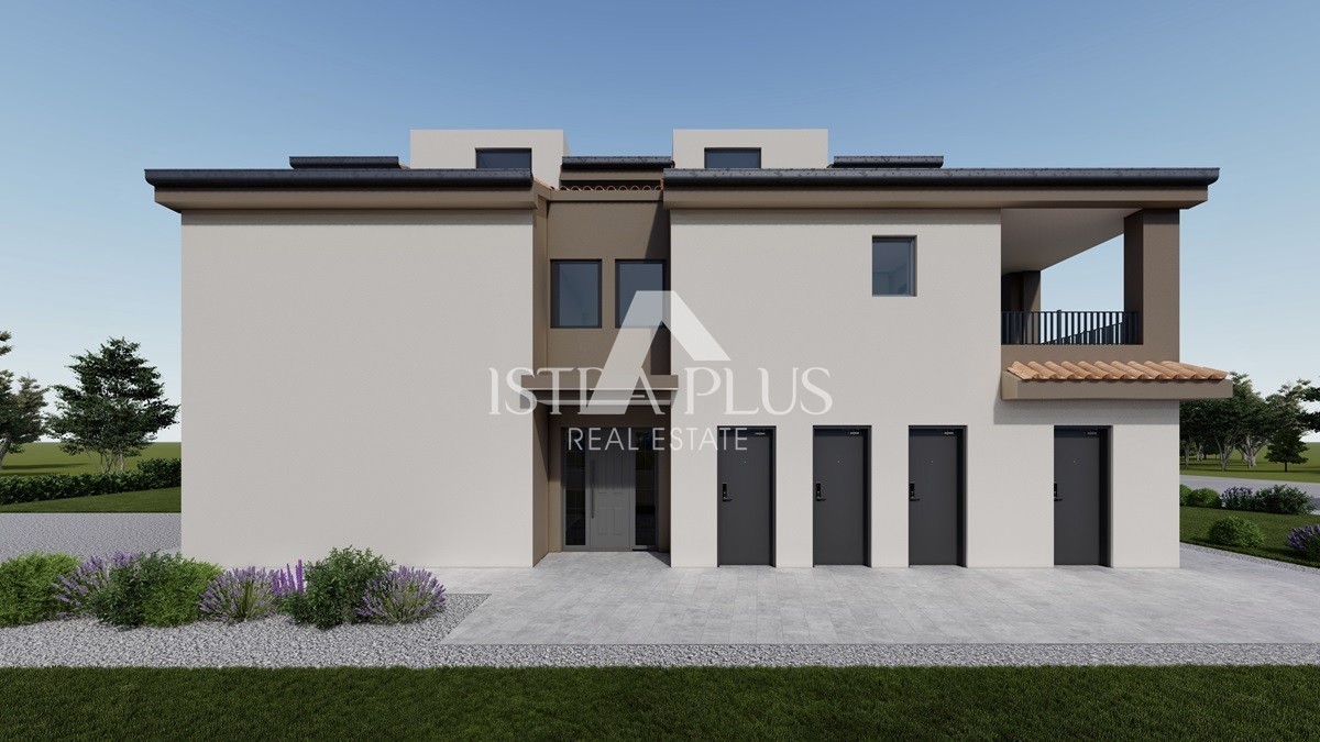 Zona Parenzo 8 km, appartamento in nuova costruzione - piano terra con cortile di 280m2