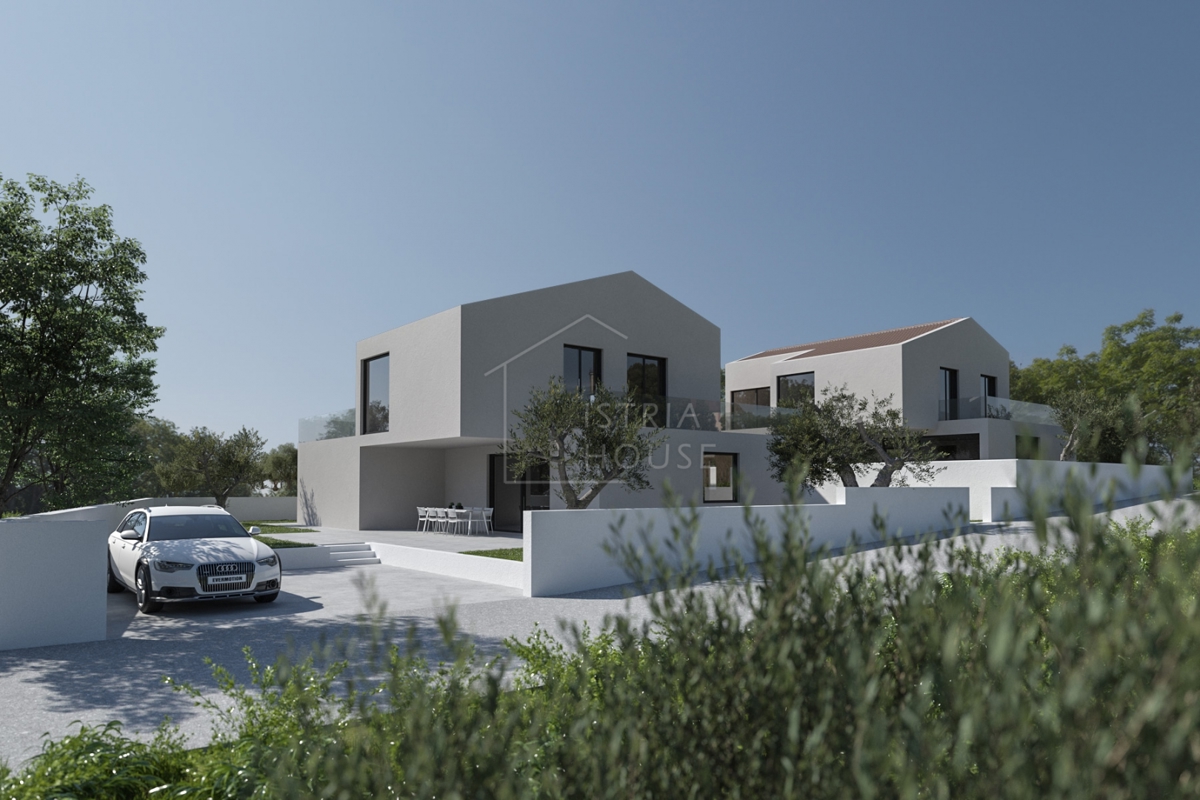 Rovigno, dintorni, terreno edificabile con fondamenta gettate