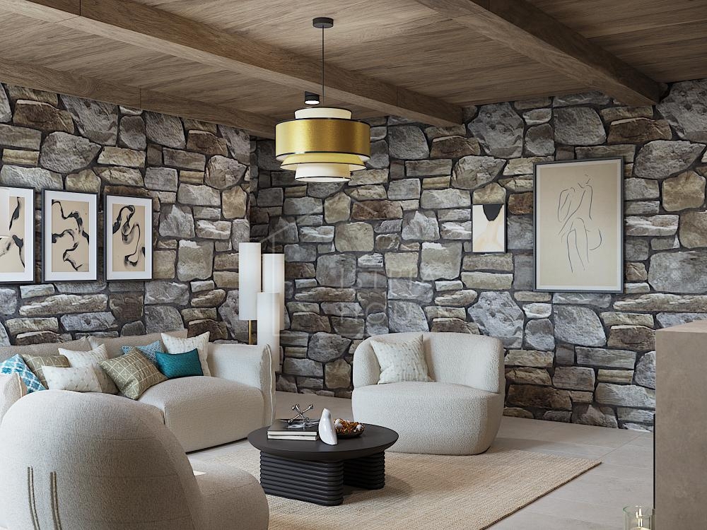 Poreč, dintorni, casa in pietra di design con piscina