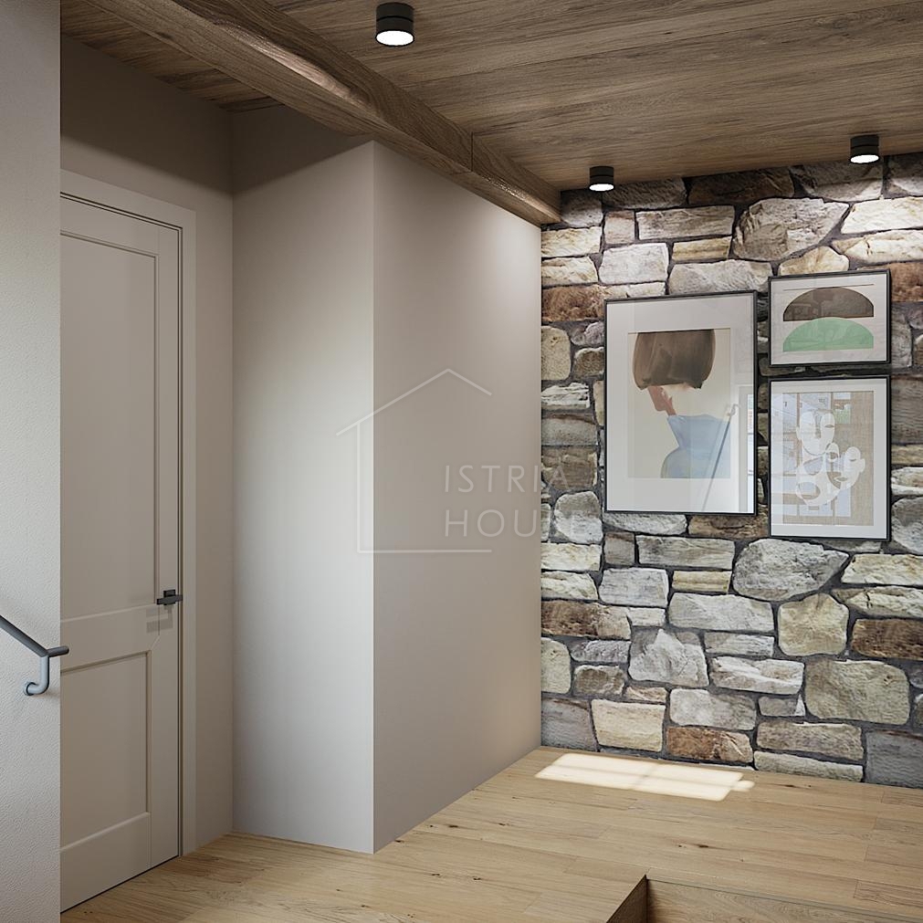 Poreč, dintorni, casa in pietra di design con piscina