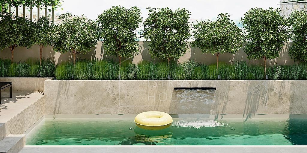 Poreč, dintorni, casa in pietra di design con piscina