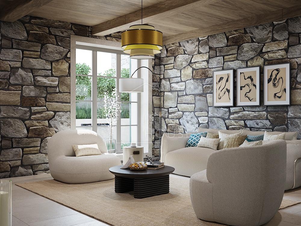 Poreč, dintorni, casa in pietra di design con piscina