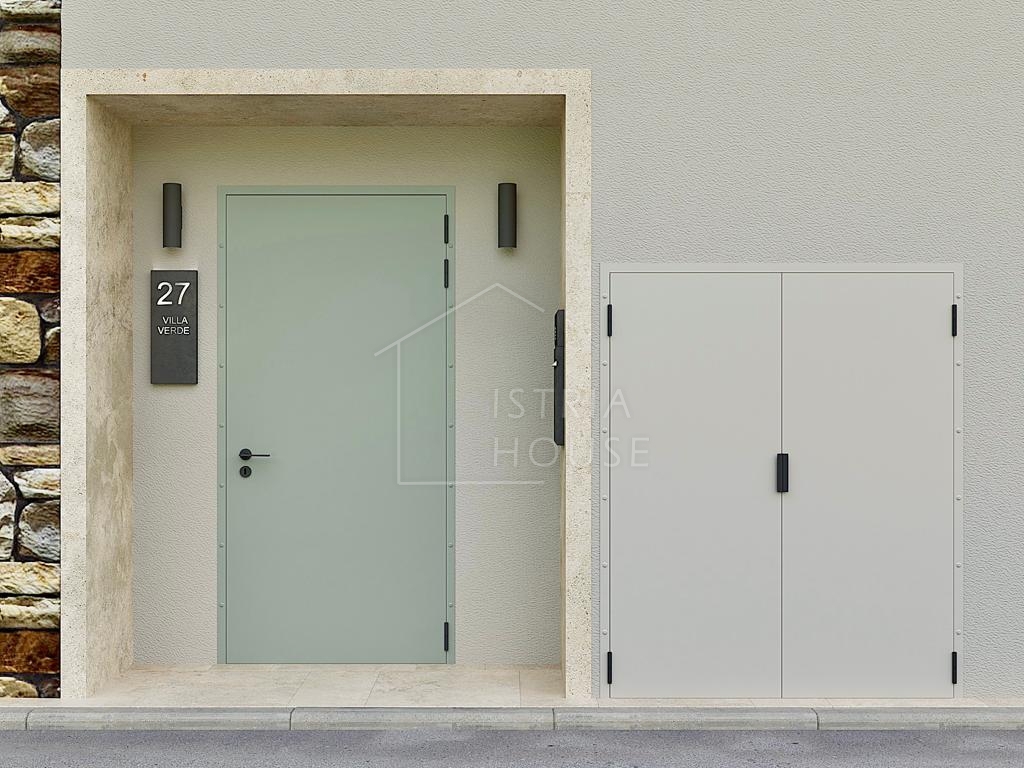 Poreč, dintorni, casa in pietra di design con piscina