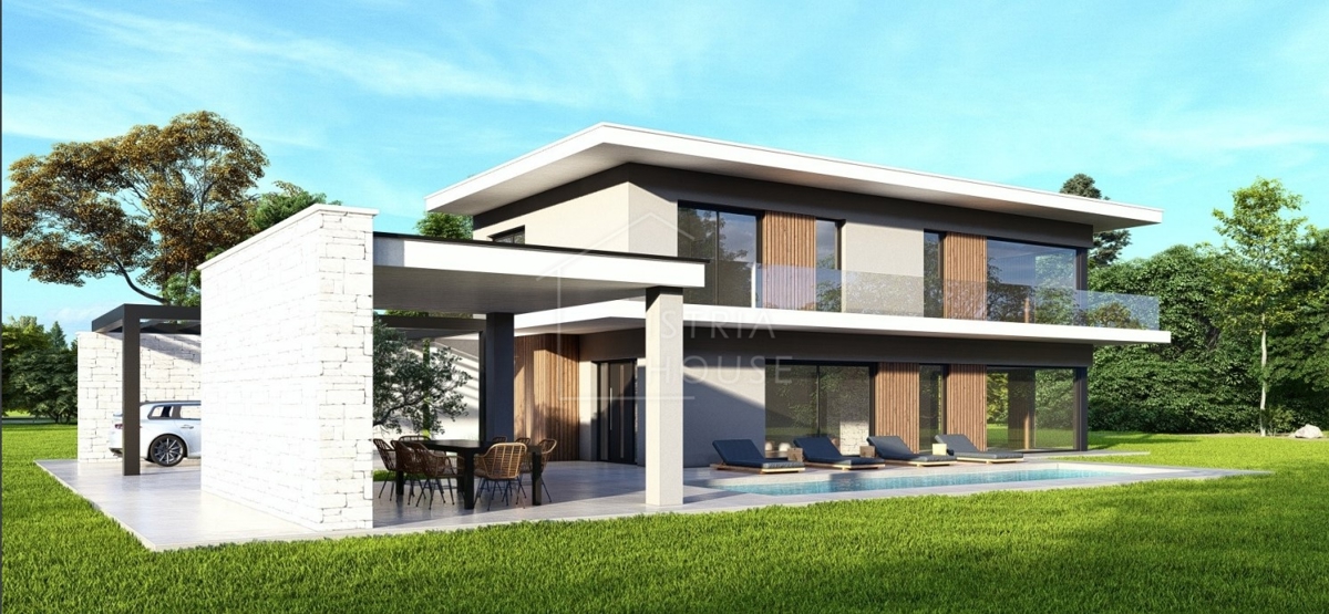 L'Istria centrale, moderna casa familiare con piscina