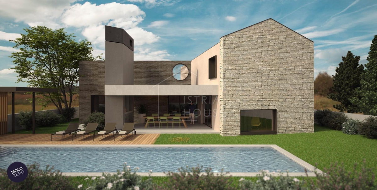 Rovigno, Bale, imponente villa in costruzione