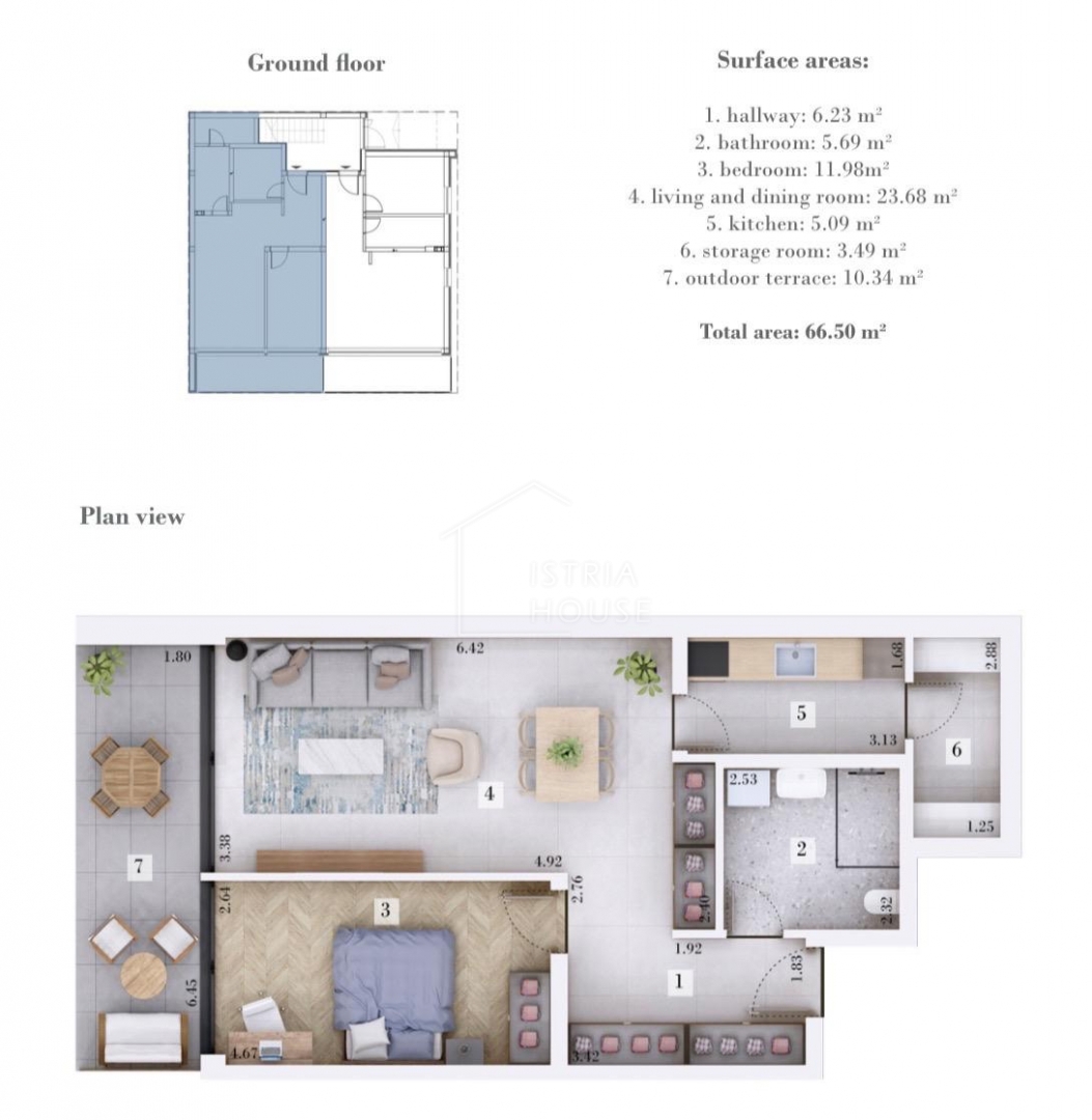 Rovigno, dintorni, appartamento in un nuovo edificio con giardino