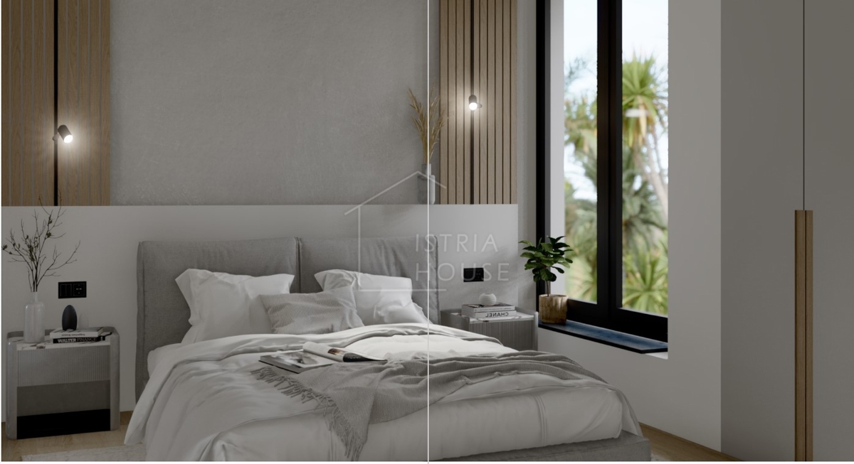 Rovigno, dintorni, appartamento in un nuovo edificio con giardino