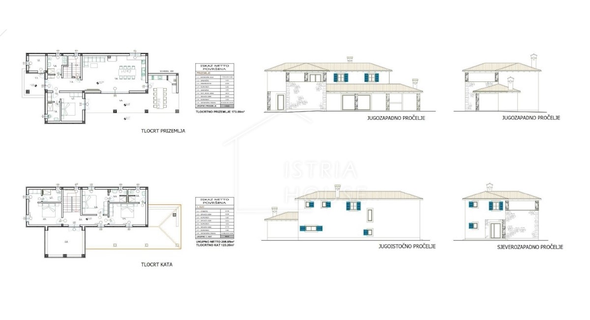 Rovigno, dintorni, villa con dettagli in stile istriano