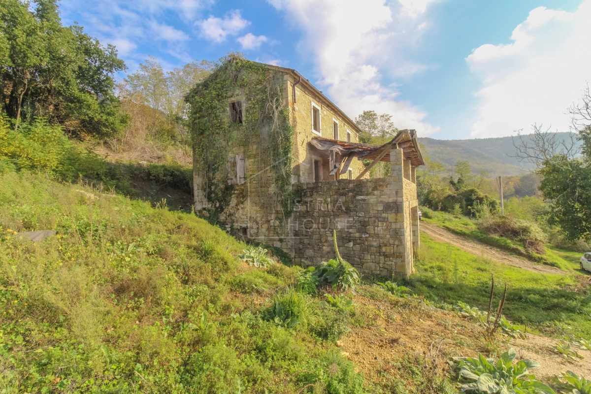 Motovun, una casa in pietra isolata con vista aperta