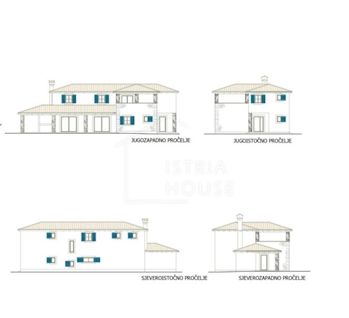 Rovigno, dintorni, villa con dettagli in stile istriano