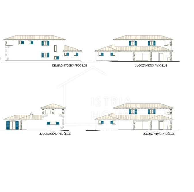 Rovigno, dintorni, villa in costruzione