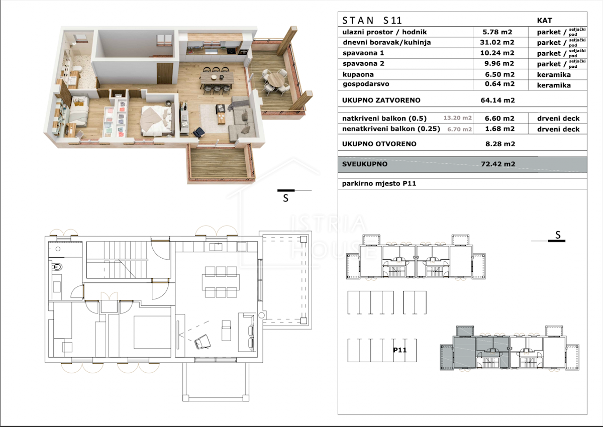 UMAG, dintorni, appartamento con vista mare aperta!