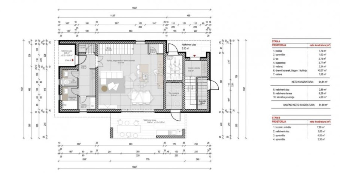 Kanfanar, surroundings, land with building permit and view