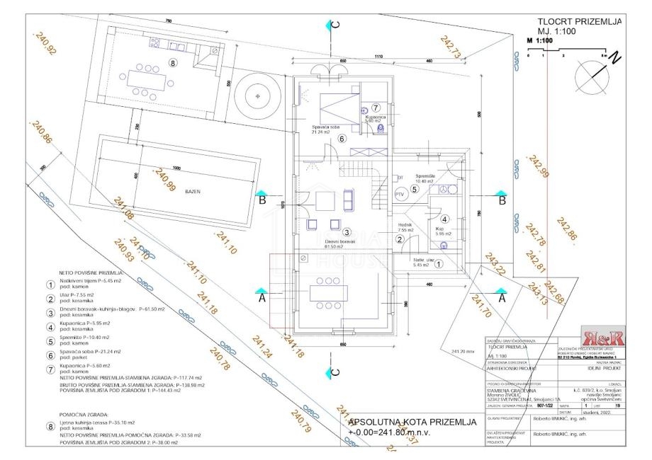 Svetvinčenat, dintorni, villa con piscina in costruzione