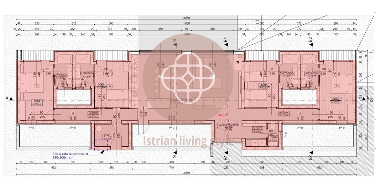 Casa da sogno con piscina in posizione esposta con vista Ucka