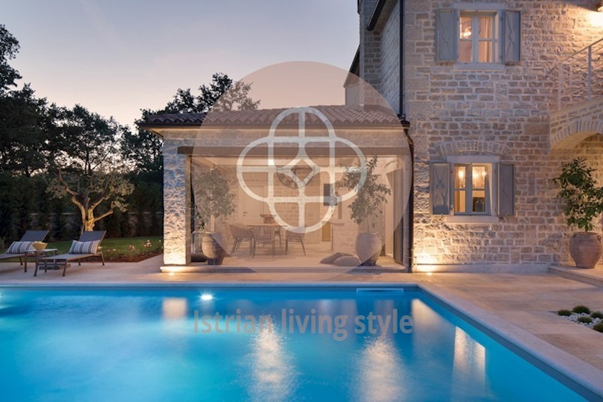 Luxuriously furnished stone villa with swimming pool and sports park