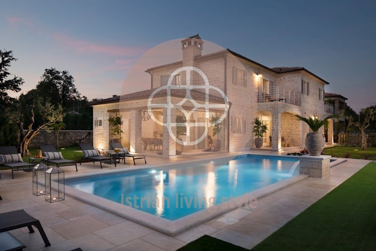 Luxuriously furnished stone villa with swimming pool and sports park