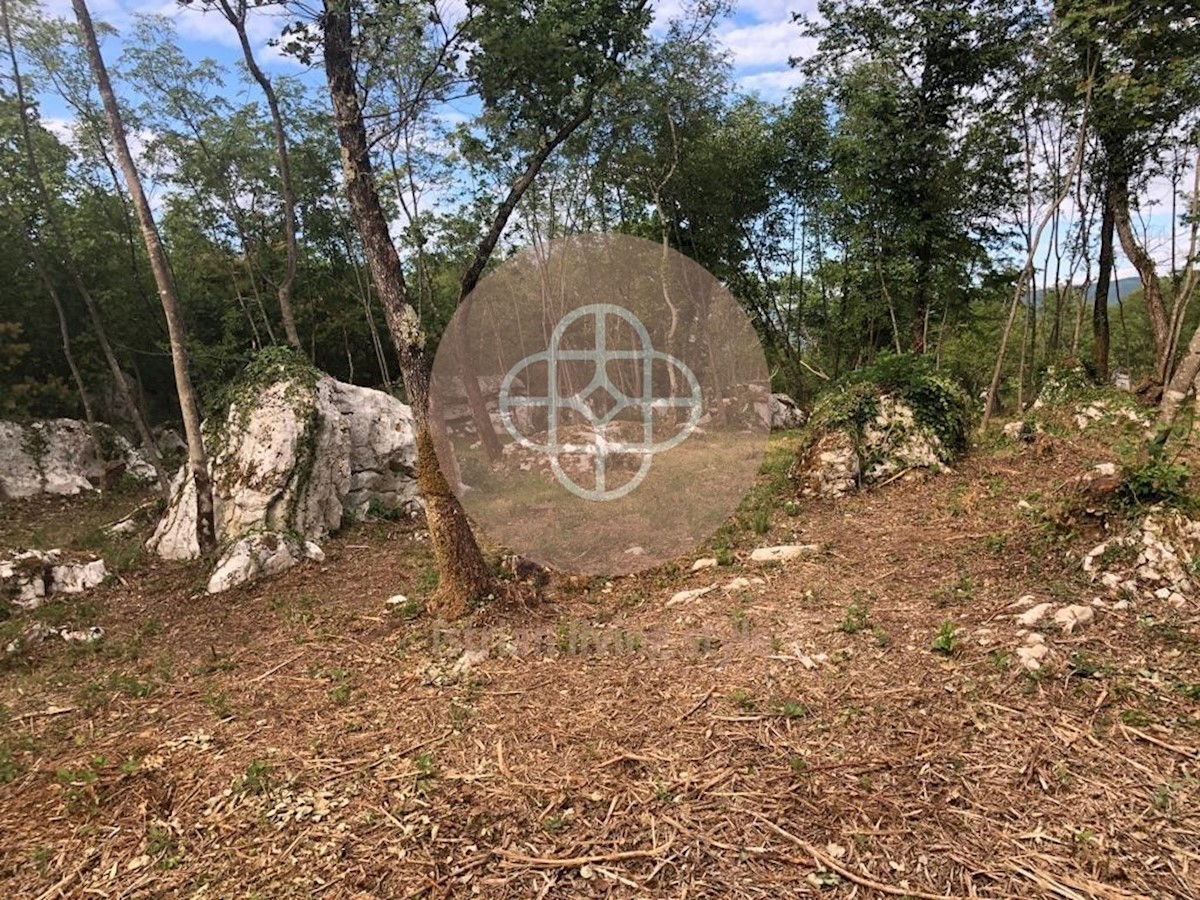 Terreno con vista sul Monte Maggiore, sull'Istria orientale, su Kršan